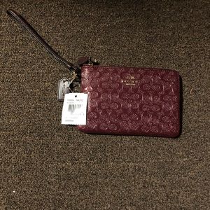 Coach Signature Wristlet- Patent Leather
